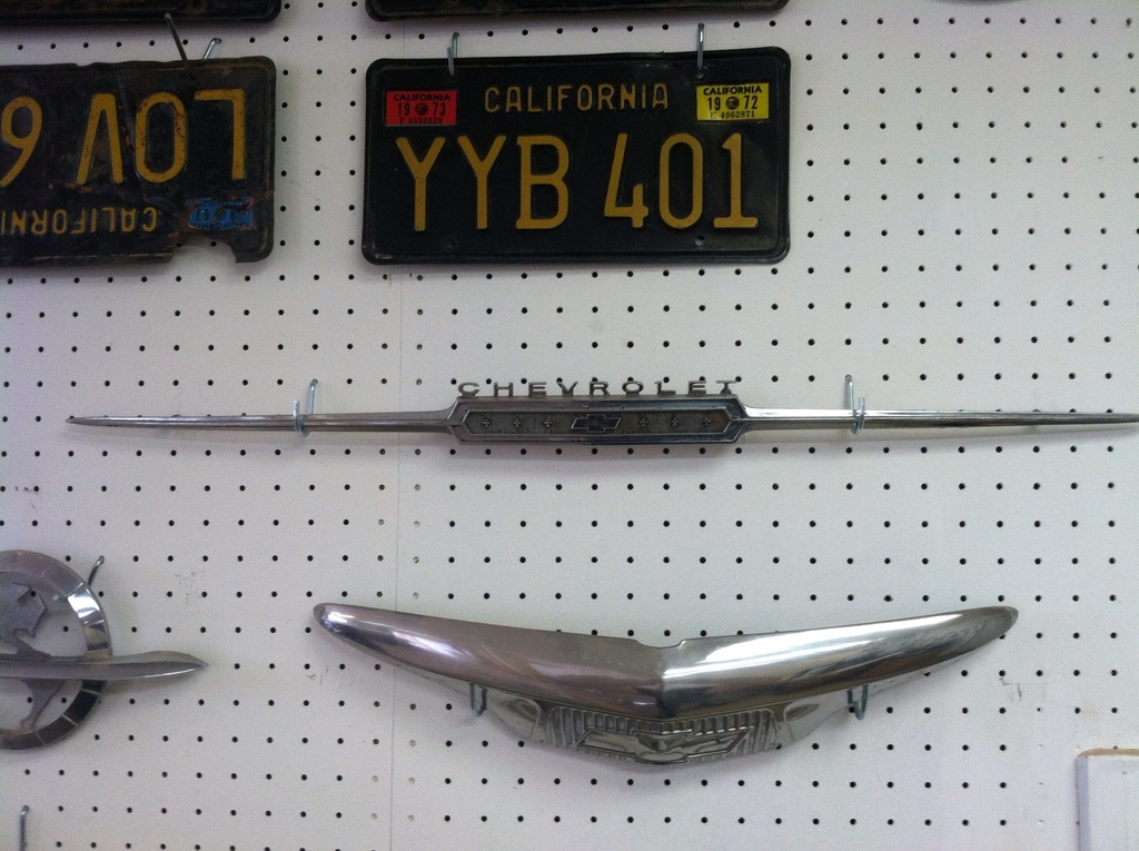 1955 Chevy Truck Hood Emblem '' 6 Cyl''