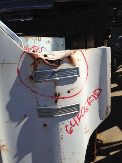 1964 Ford Custom Passenger Side Fender (#64fogr1C) $175