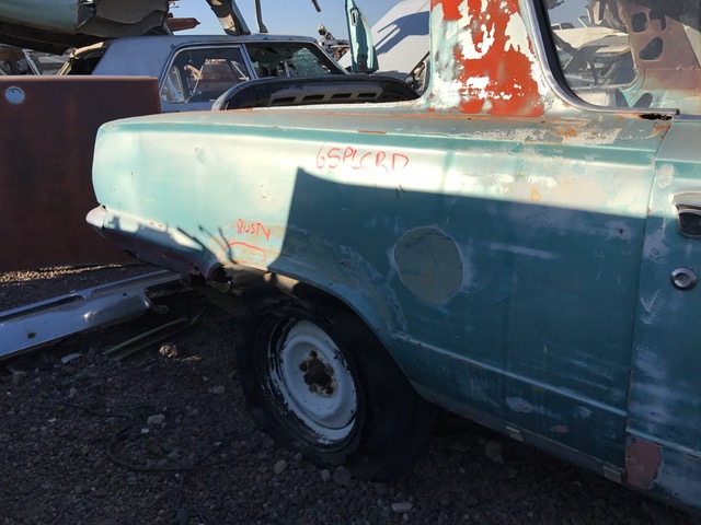 1965 Plymouth barracuda passenger quarter panel (#65PLCRC)