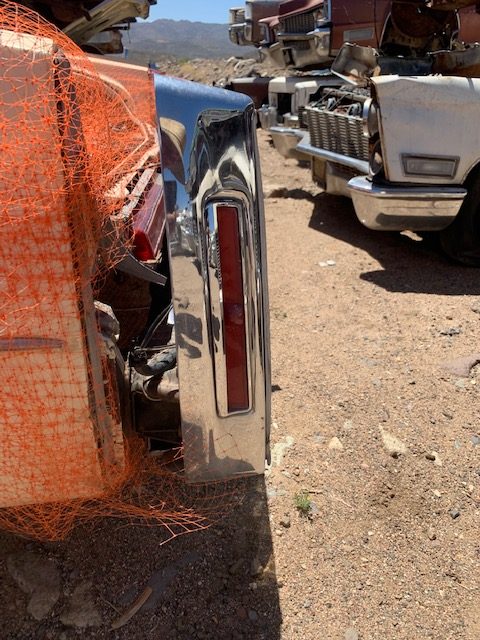 1975 Cadillac Coupe Deville Rear Outer Bumper Ends (#75CARBEB)