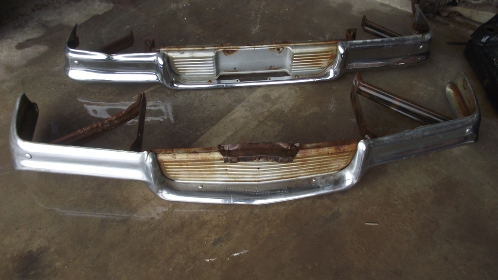 1958 Chevy Impala California 1 piece Front and Rear Bumpers (58CHFRBUE)