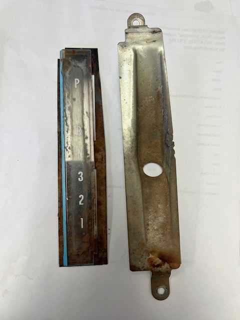 1973 Chevrolet Malibu Automatic Floor Shift Indicator lens, backing plate and housing (#73CHSIB)