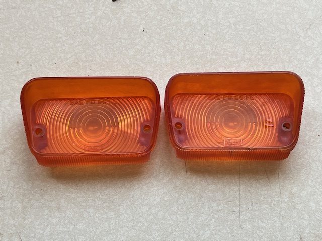 1966 Ford Fairlane Amber Front Turn Lamp Lens (#66FOFTLLB)