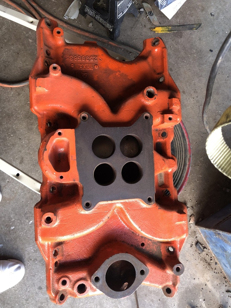 1966-67 Dodge 273 4 bbl Intake Manifold (#66DOINMAB)