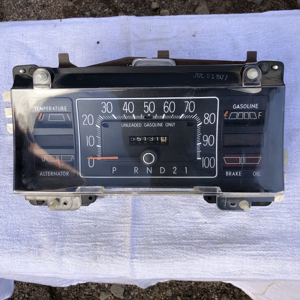 1976-80 Dodge Aspen Instrument Cluster (#76DOINCLB)