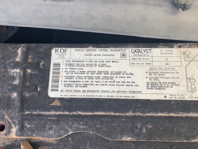 1984 Cadillac EXTENSION FOR (#84CA6332R)