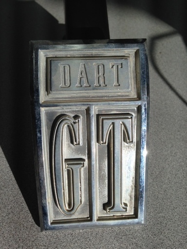 1967 Dodge Dart GT Badge 