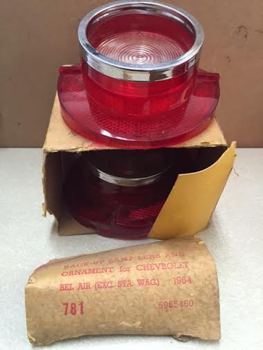 1964 Chevrolet Bel Air Non-Station Wagon Back Up Lamp Lens (#64CHBL2D) $26