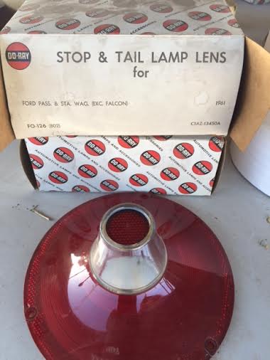 1961 Ford Galaxy Stop & Tail Lamp Lens  (#61FOFTLD) $15 