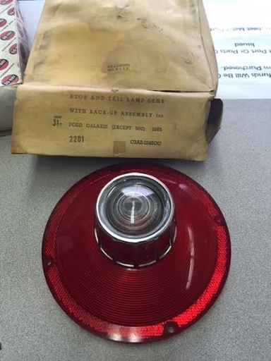 1963 Ford Galaxie Except 500 Stop & Tail Lamp Lens (#63FOBL2D) $25