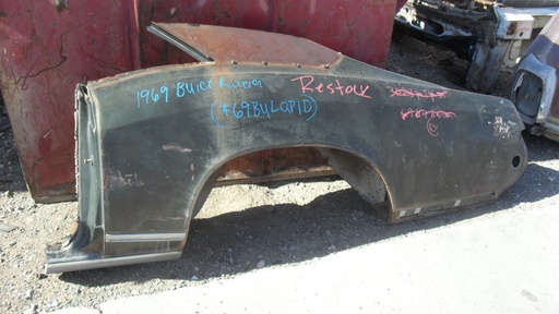 1969 Buick Riviera Left Quarter Panel (#69BULQP1D)