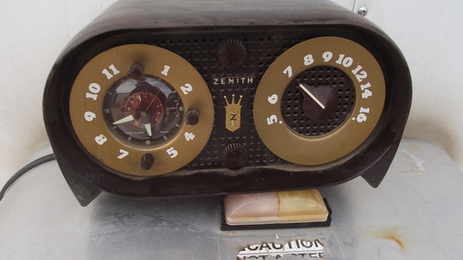 "The Owl" 1950 Zenith Alarm Clock  $75